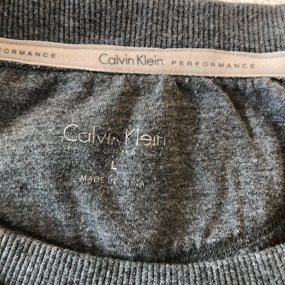 Calvin Klein Performance Grey Crewneck Crop Sweatshirt - Picture 2 of 4
